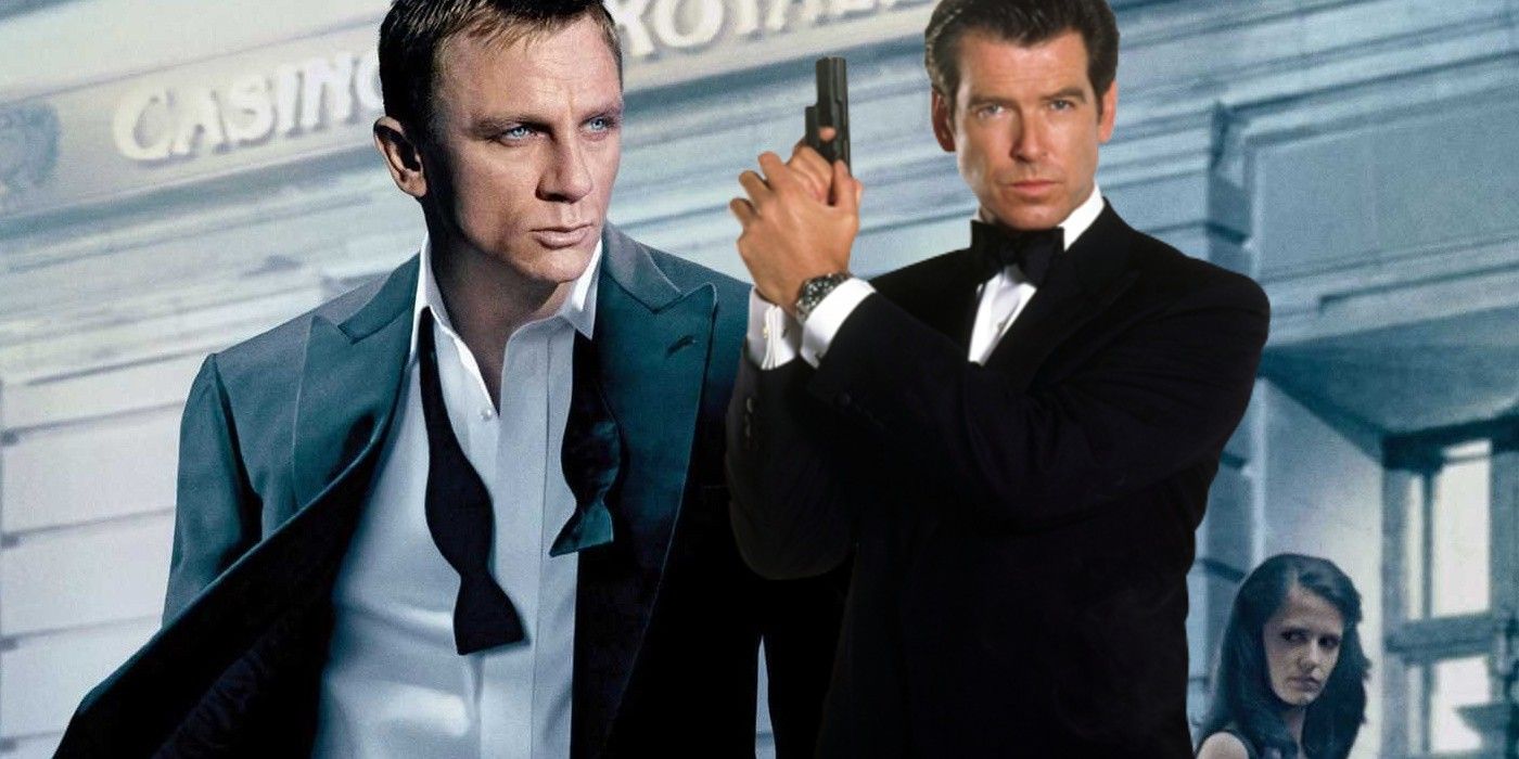 Pierce Brosnan and Daniel Craig as James Bond in Casino Royale