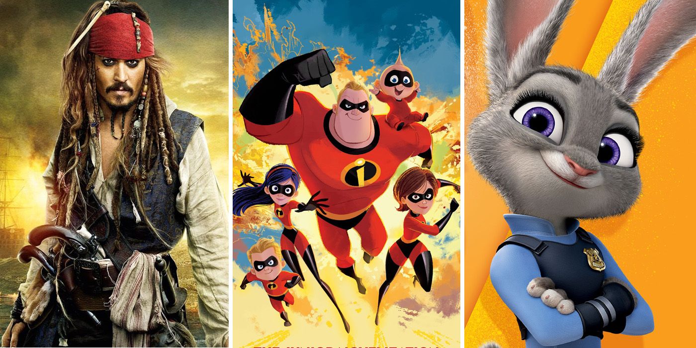 Pirates of the Caribbean Incredibles 2 Zootopia