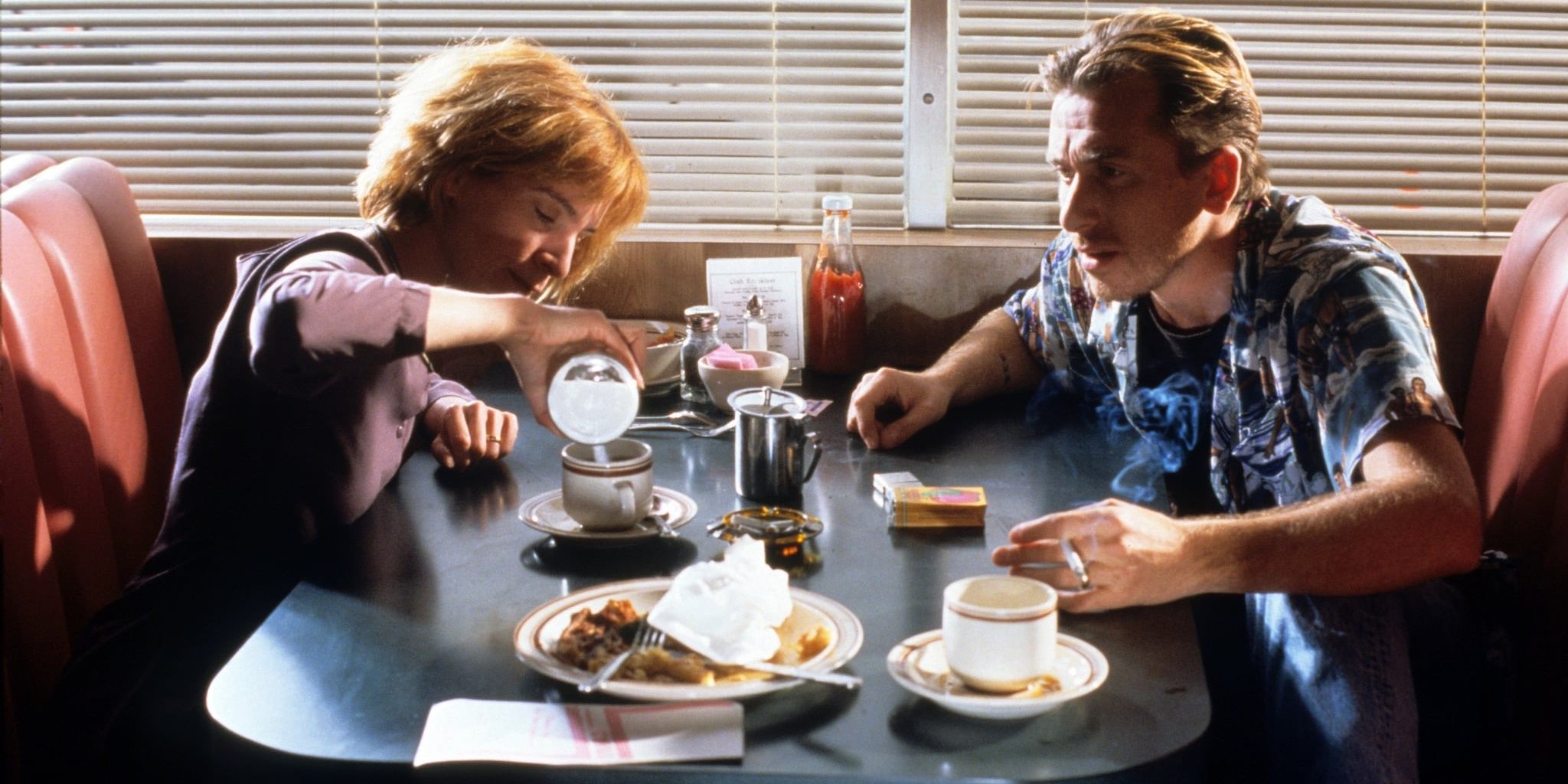 Pumpkin and Honey Bunny eat breakfast in Pulp Fiction