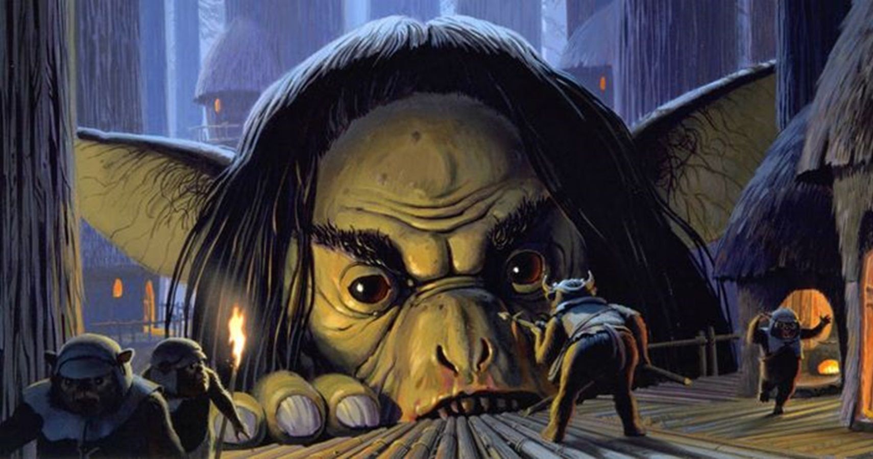 Return of the Jedi concept art of Ewoks