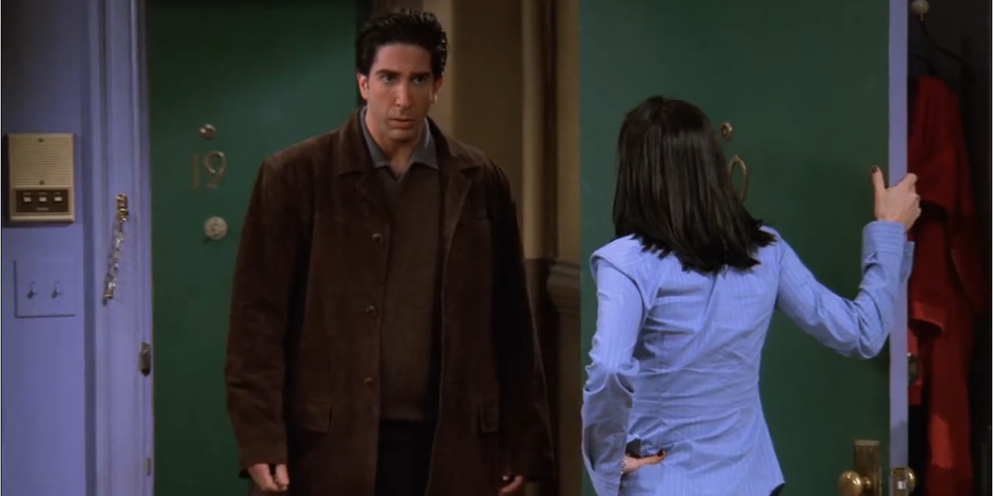 Ross finding out about Chandler and Monica