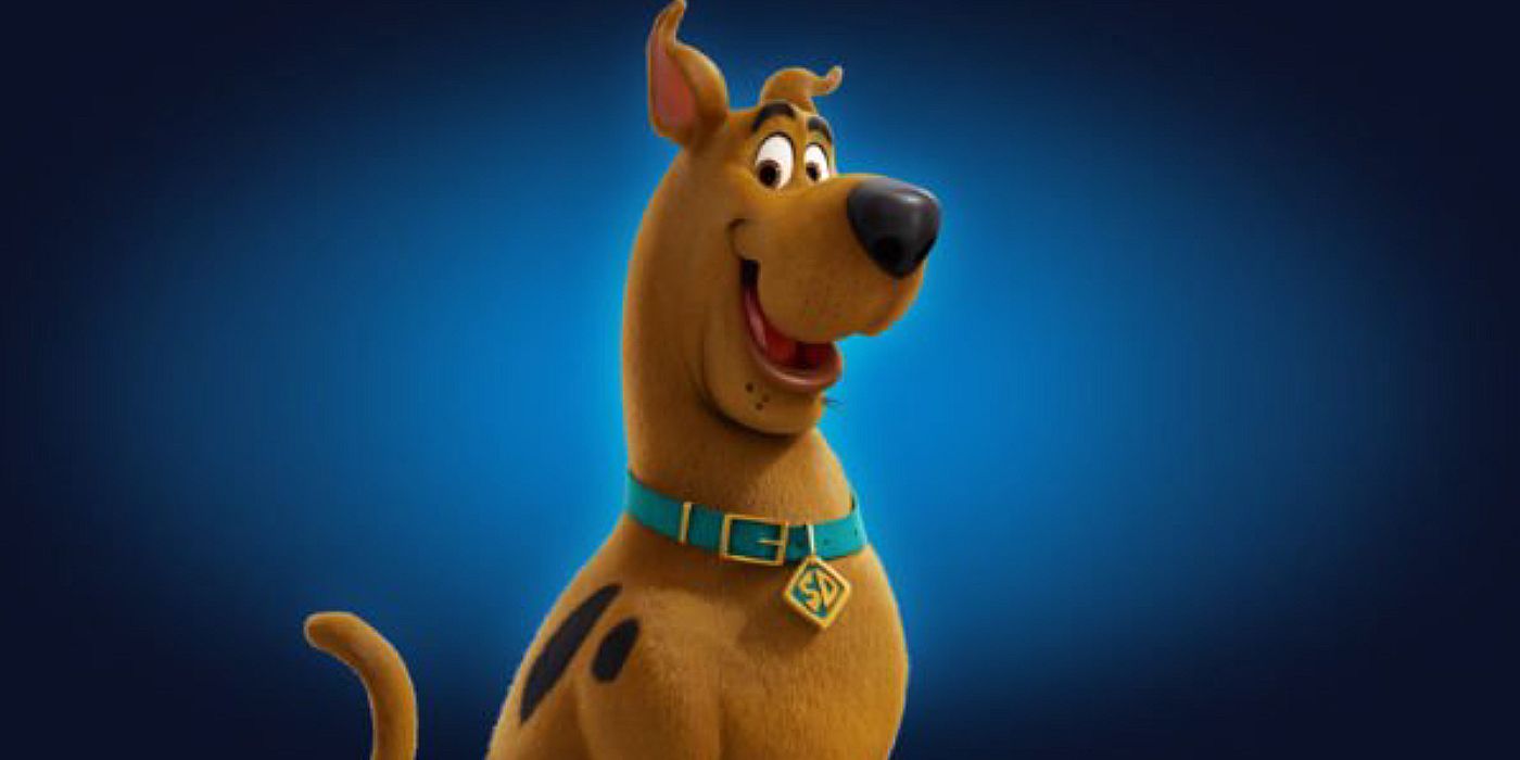 Scooby Doo posing for a photo looking very happy