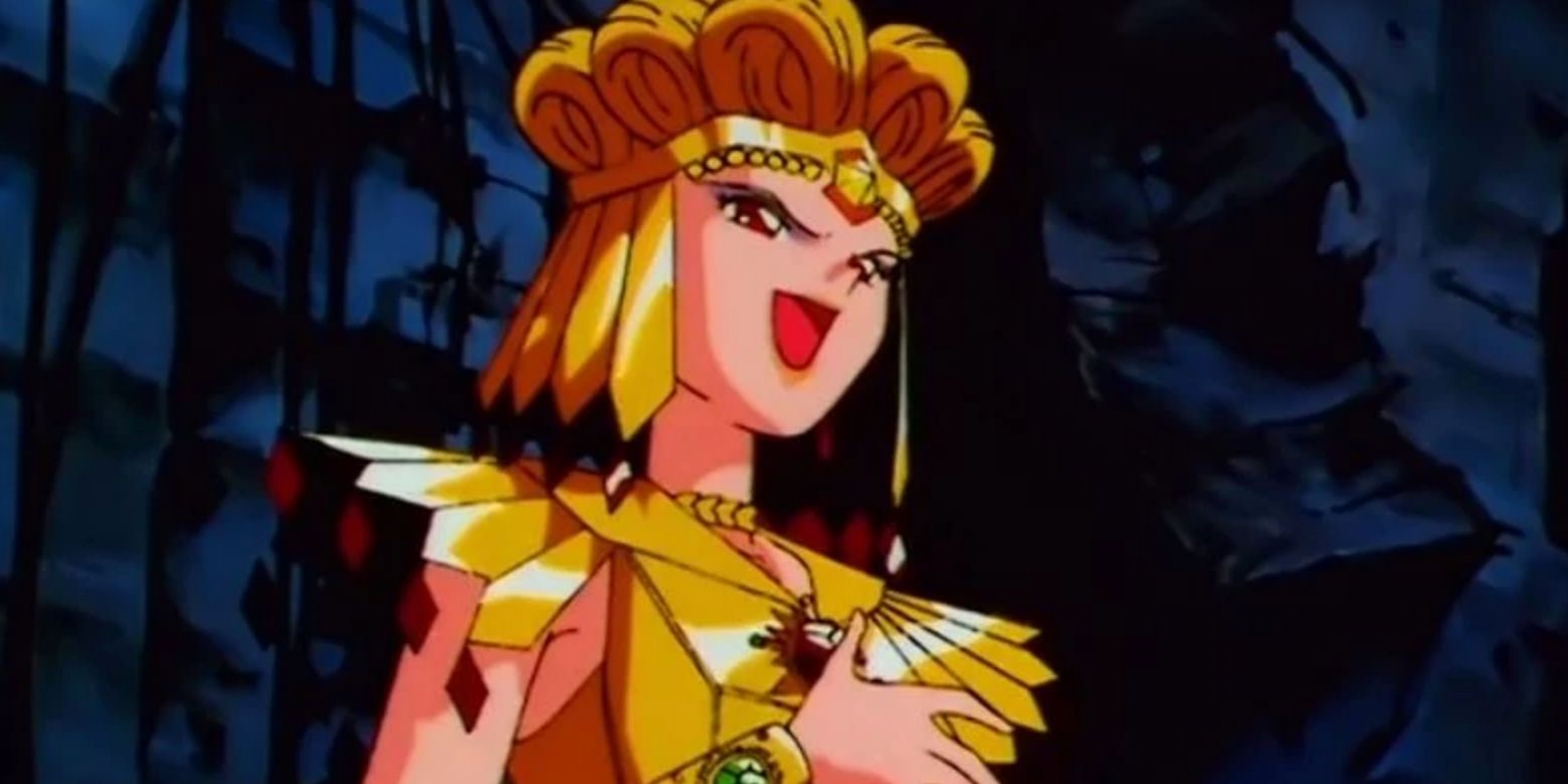 Sailor Galaxia laughs in '90s anime of Sailor Moon