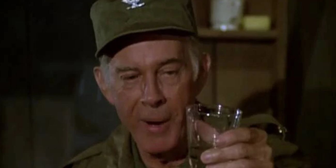 Sherman raising his glass in M*A*S*H