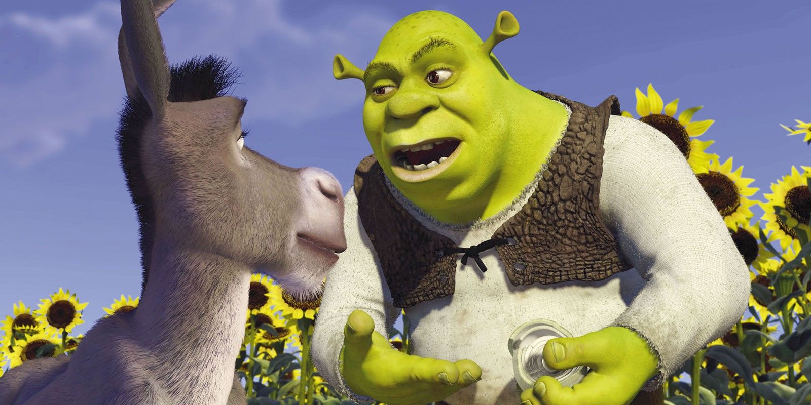 Shrek talking to Donkey