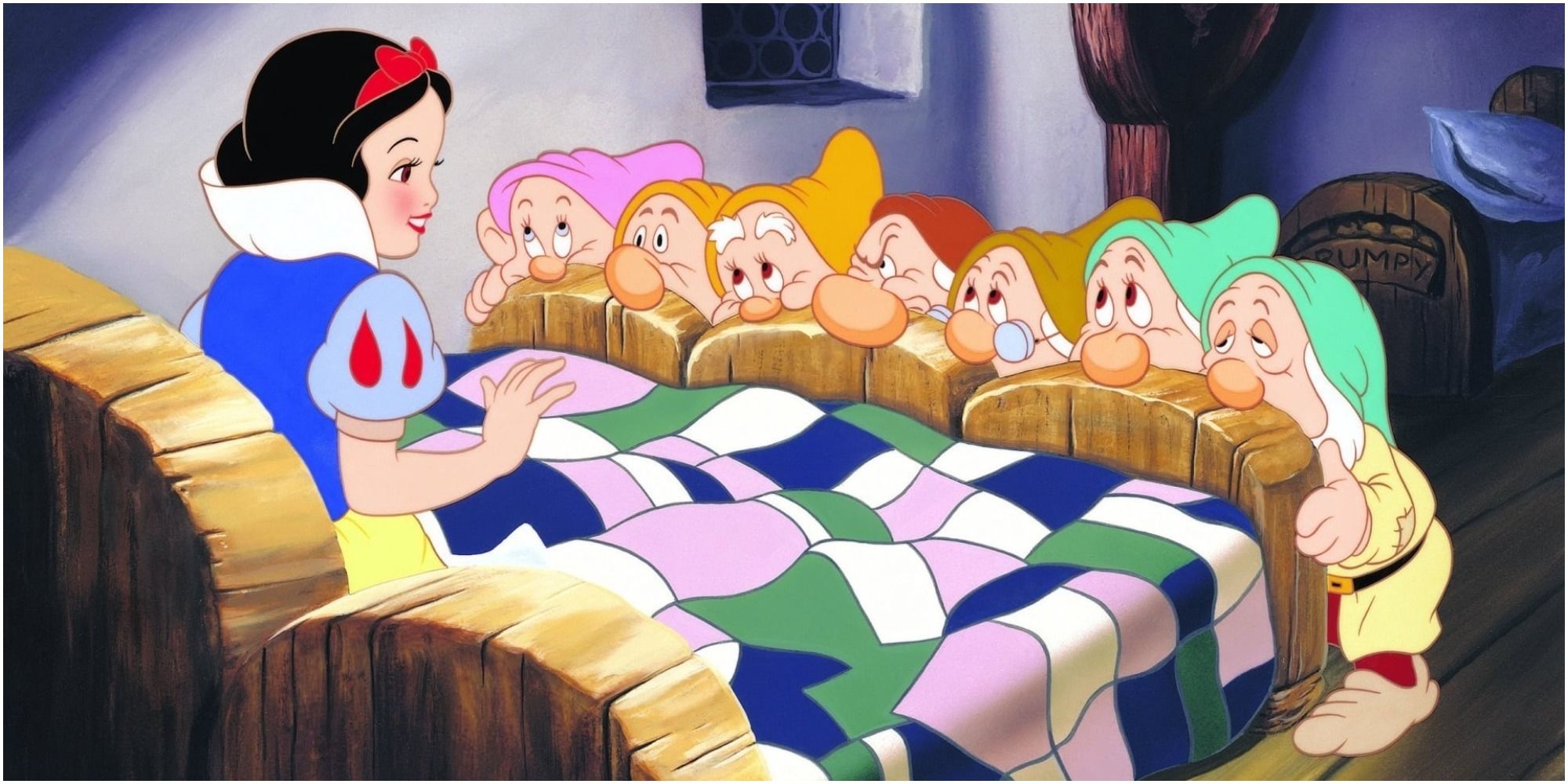 The Seven Dwarves with Snow White