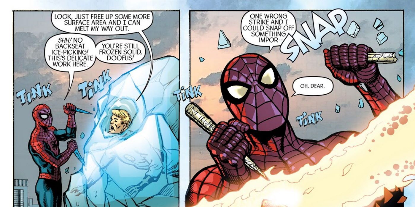 Spider-Man Accidentally Cut Off Human Torch's [SPOILER]