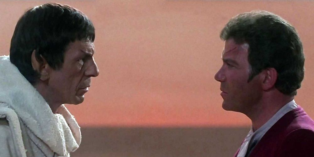 Spock and Kirk in Star Trek III The Search For Spock