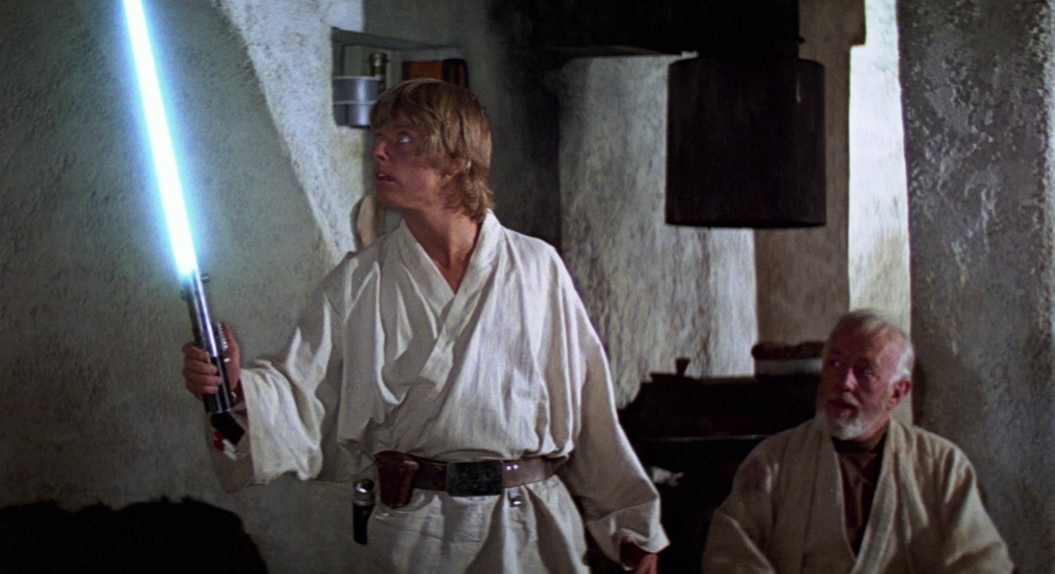 Star Wars New Hope Episode IV Luke Skywalker Obi Wan Kenobi Lightsaber