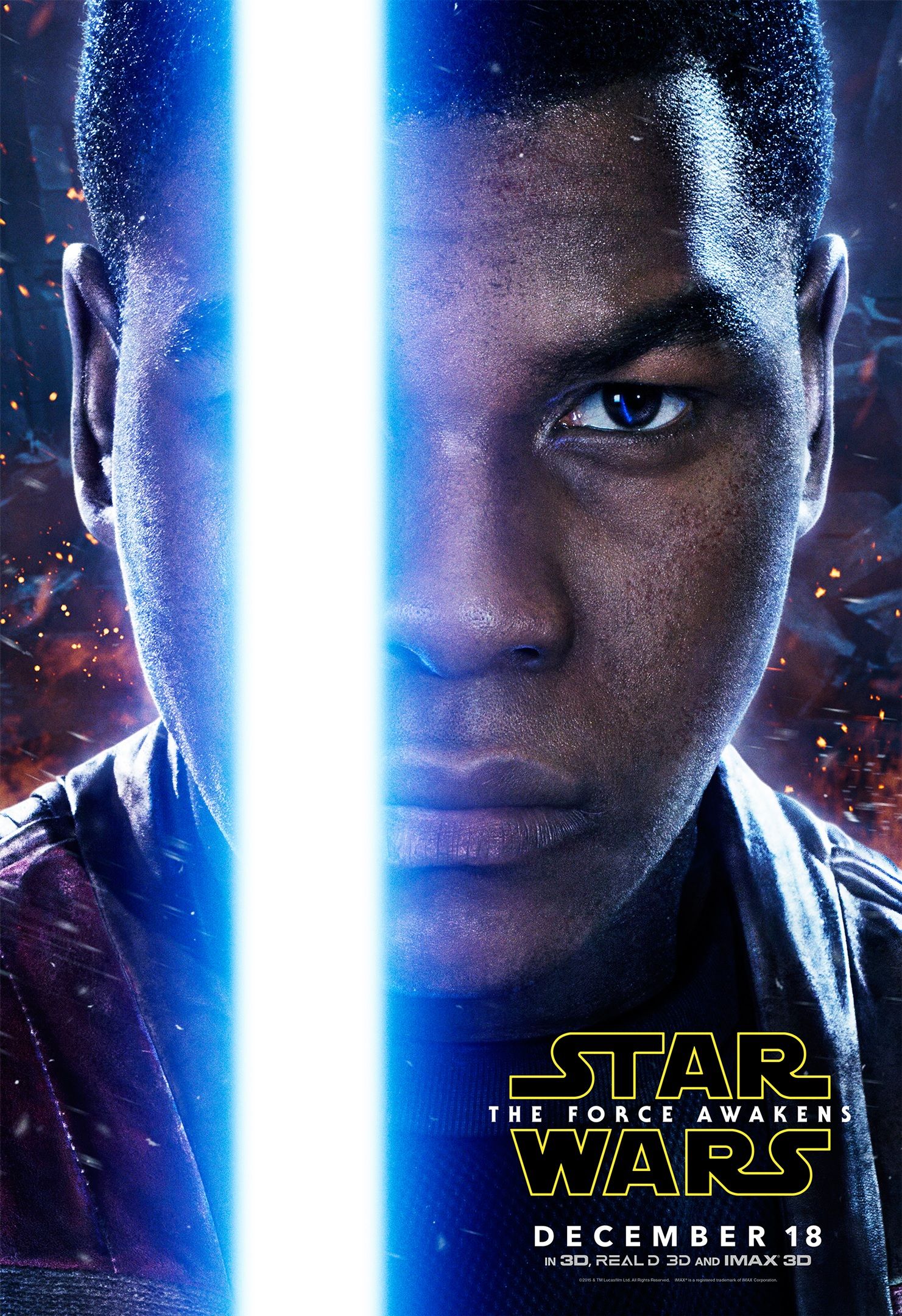 Star Wars The Force Awakens Poster Finn