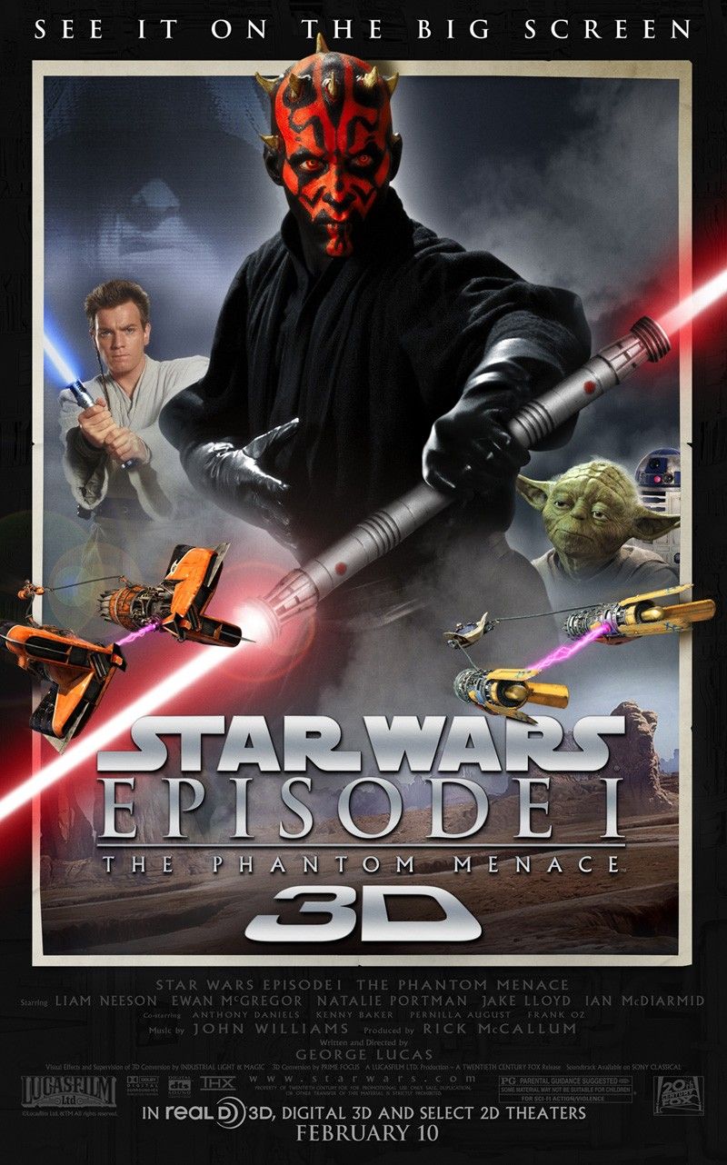 Star Wars The Phantom Menace 3D Poster