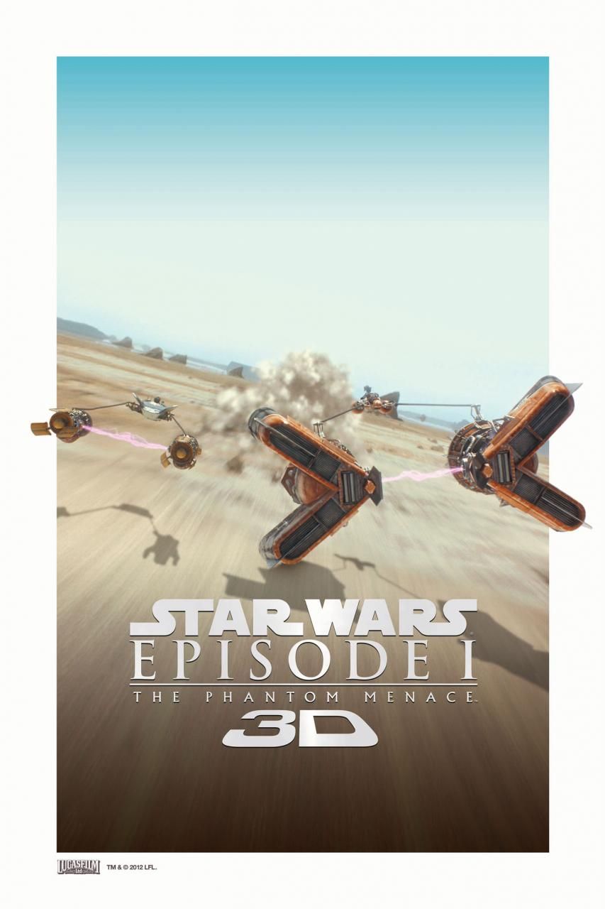 Star Wars The Phantom Menace Podracing 3D Poster