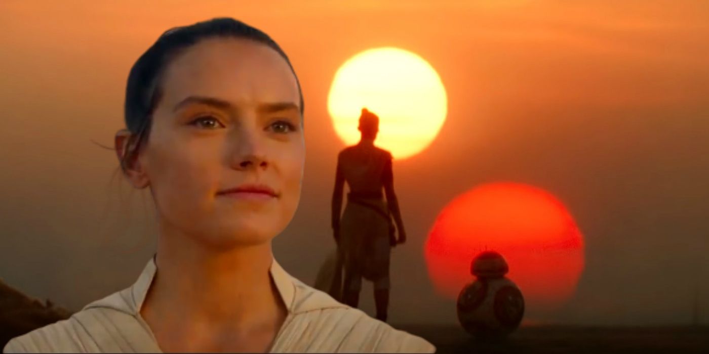 Star Wars The Rise of Skywalker Tatooine Sunrise Rey BB8