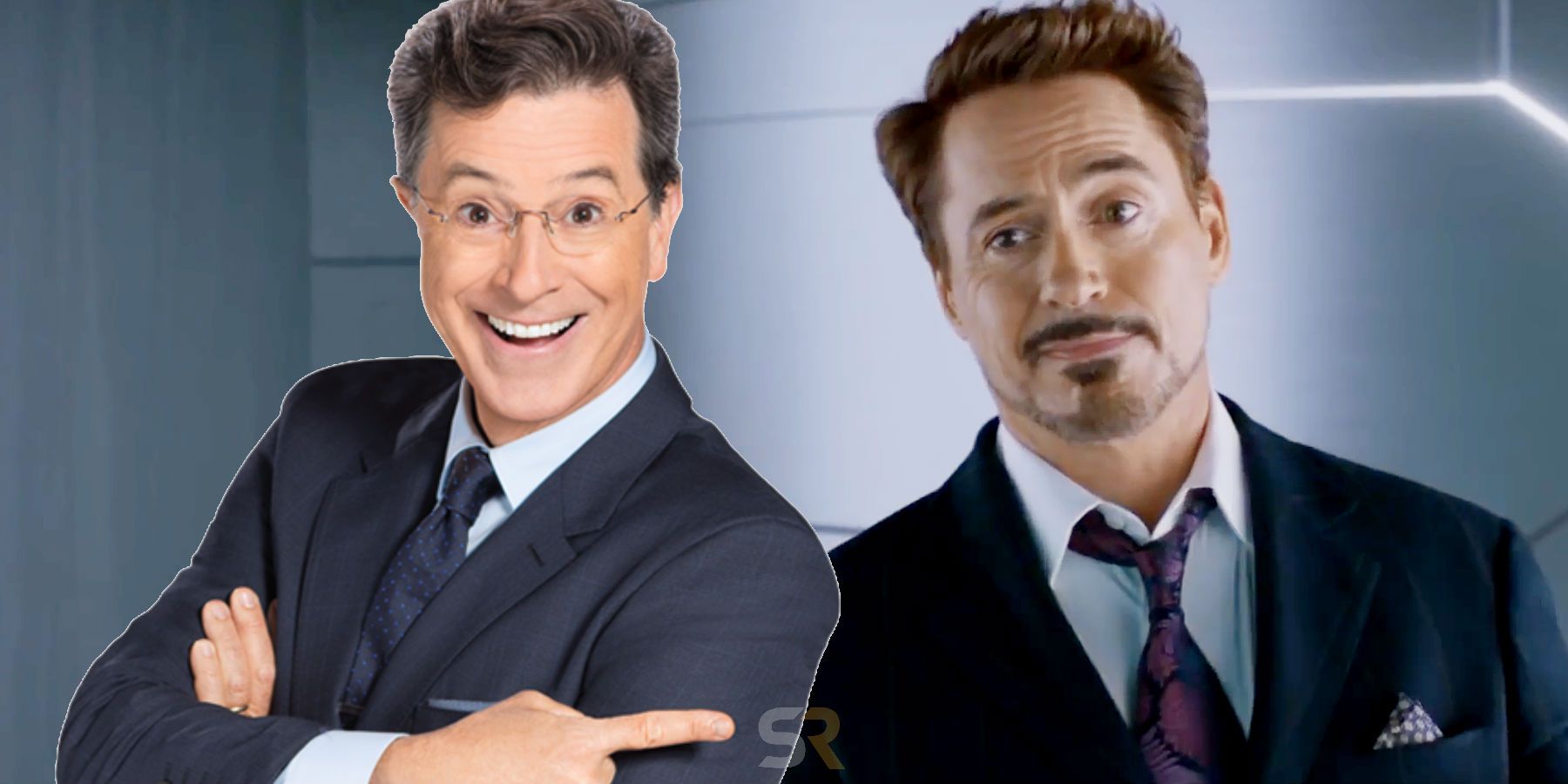 Stephen Colbert and Tony Stark