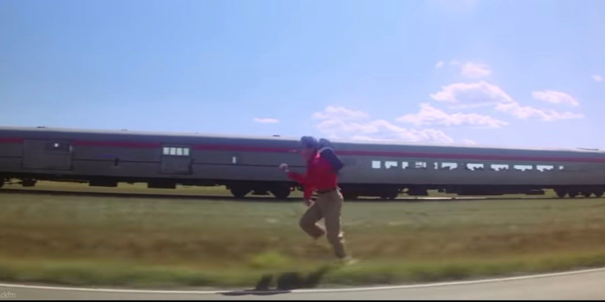 Superman 77 Running with train