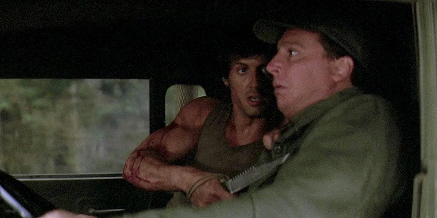 Rambo hijacks a truck in First Blood