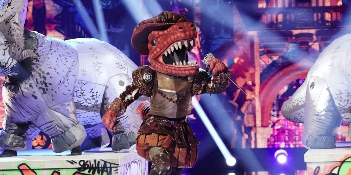 T-Rex singing in The Masked Singer