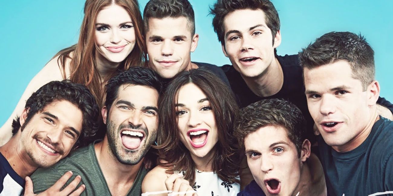 The cast of Teen Wolf pose for the camera