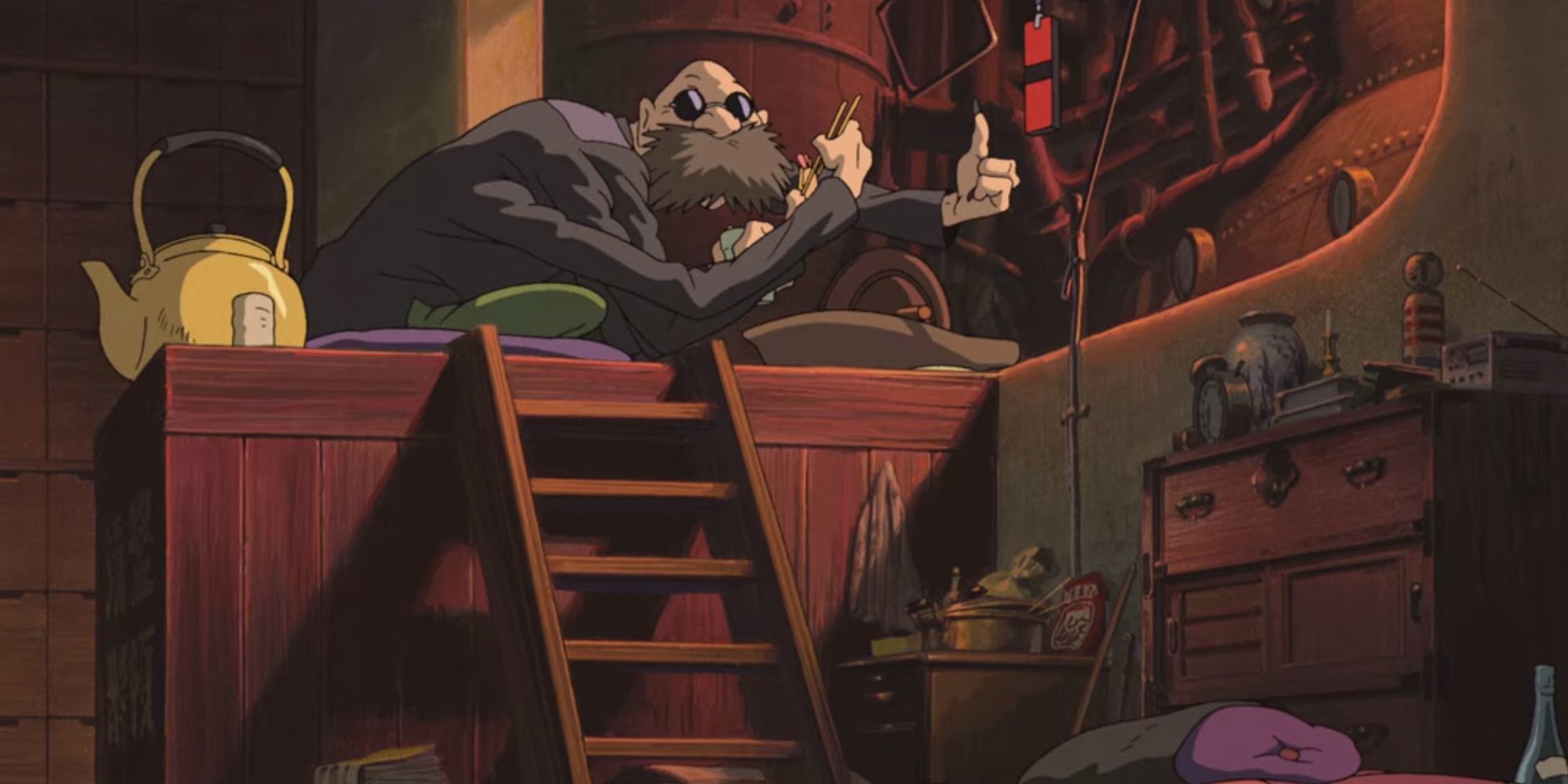 Kamaji at the boiler in Spirited Away