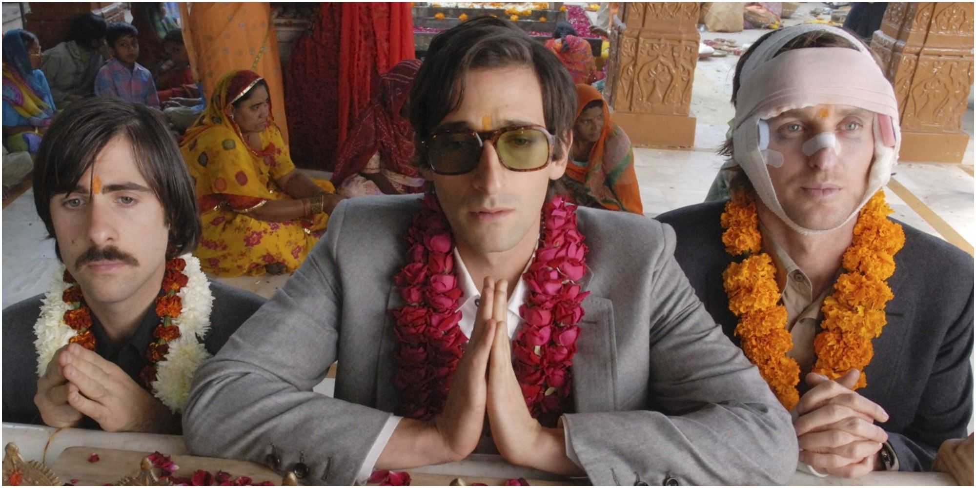 Three men pray in The Darjeeling Limited