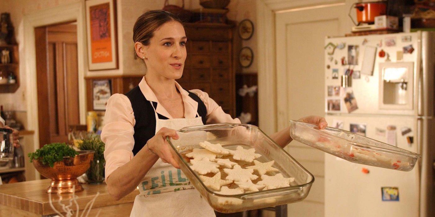 Meredith bakes cookies in the family stone