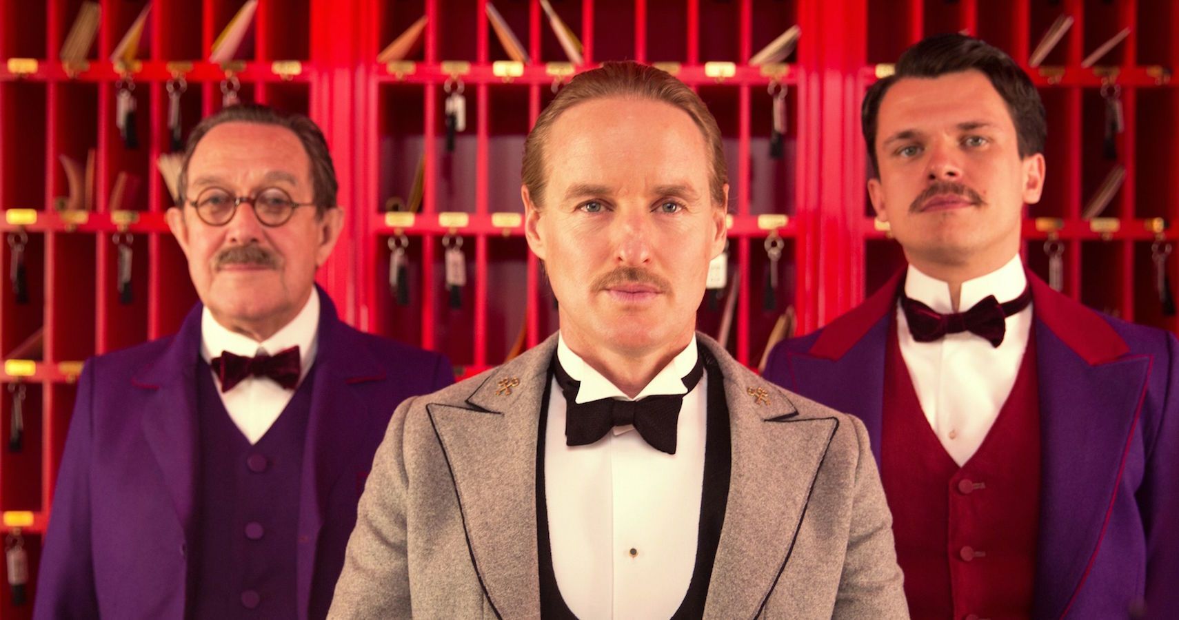 Owen Wilson as a concierge in The Grand Budapest Hotel