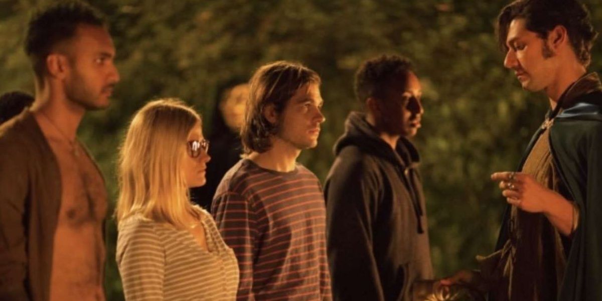 Eliot talks to Penny, Alice, and Quentin in their early days at Brakebills in The Magicians