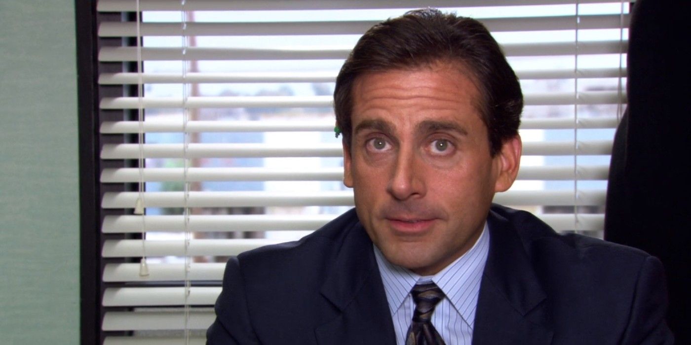 Michael Scott looking at someone in The Office.