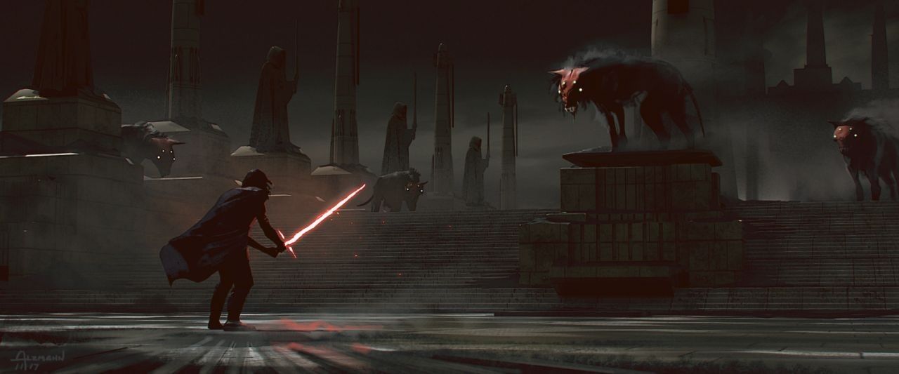 The Rise of Skywalker Kylo Ren space wolves concept art