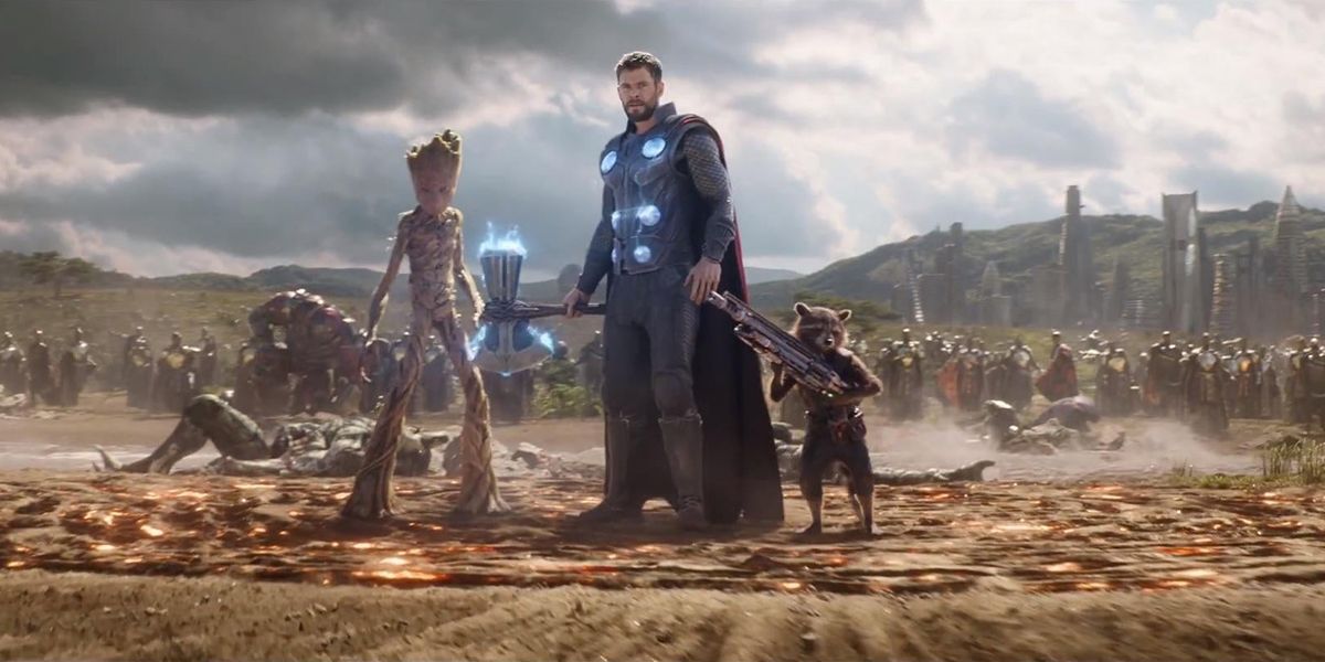 Thor arrives in Wakands with Rocket and Groot in Avengers: Infinity War