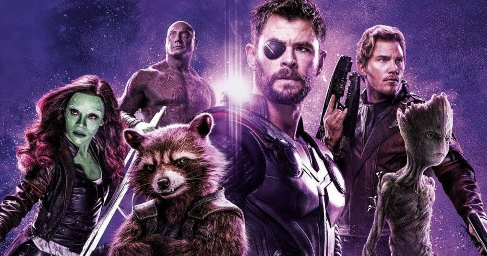Promo art featuring Thor with the Guardians of the Galaxy