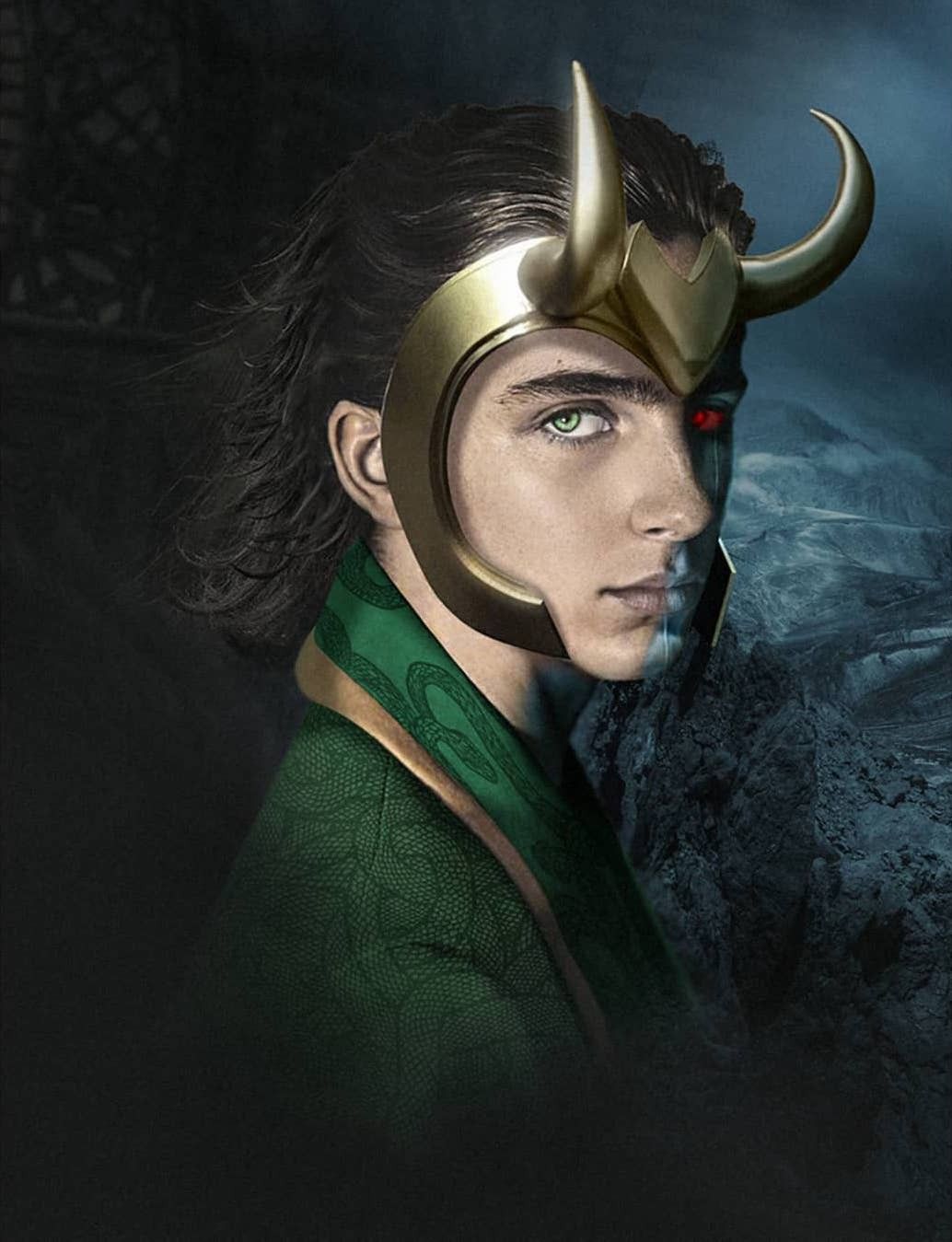Timothee Chalamet as Young Loki Art Vertical