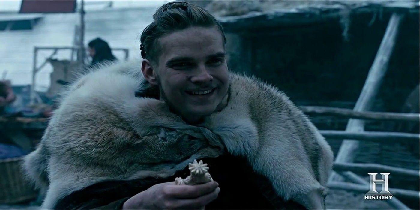 Hvitserk in Vikings with Buddha figurine