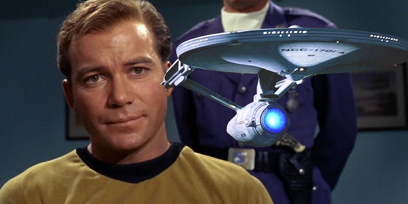 William Shatner as James T. Kirk Enterprise in Star Trek