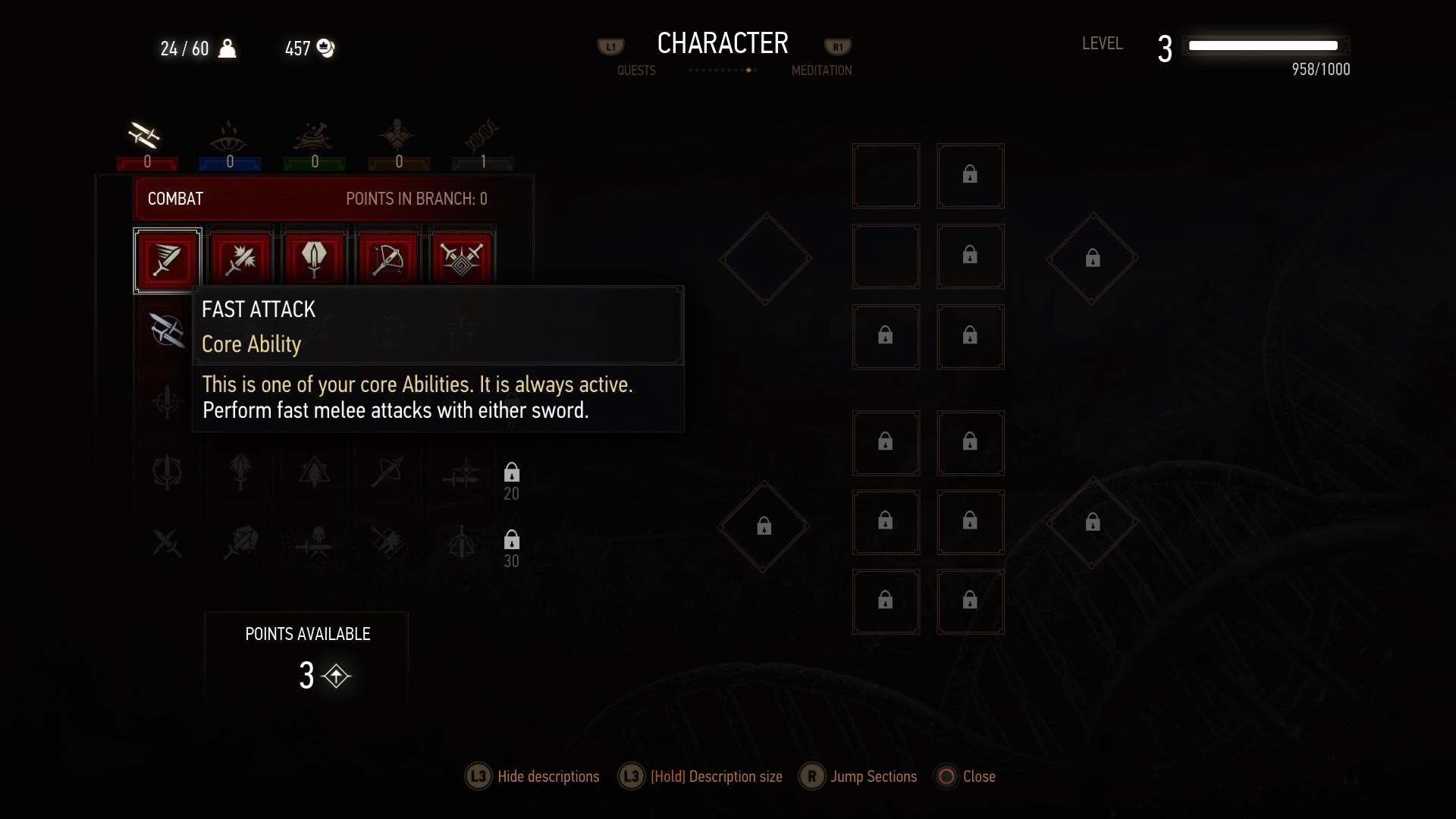Witcher 3 Abililty Points