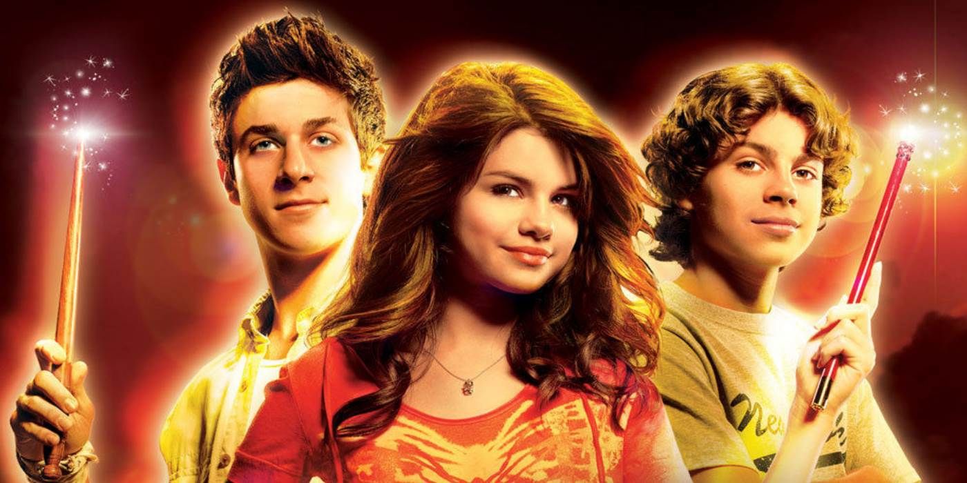 Wizards of Waverly Place cast photo with  Selena Gomez, David Henrie and Jake T. Austin