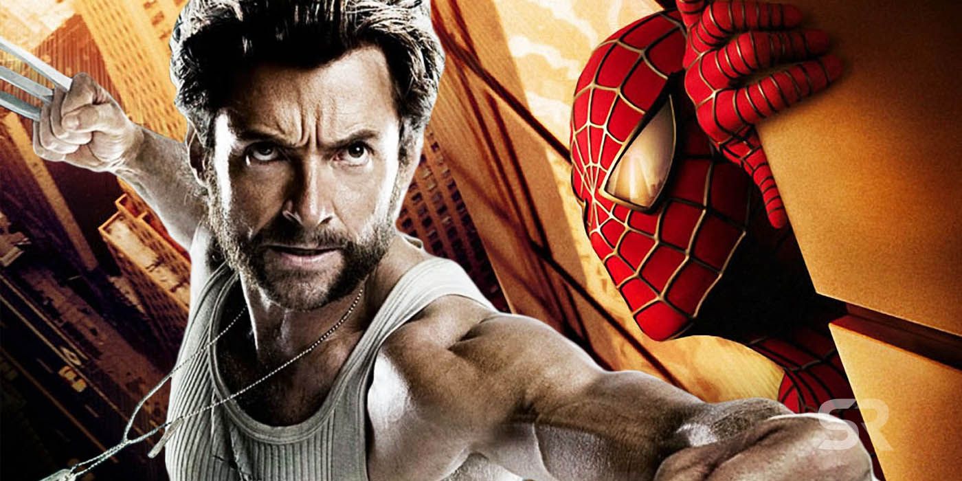 Tobey Maguire's Spider-Man and Hugh Jackman's Wolverine in