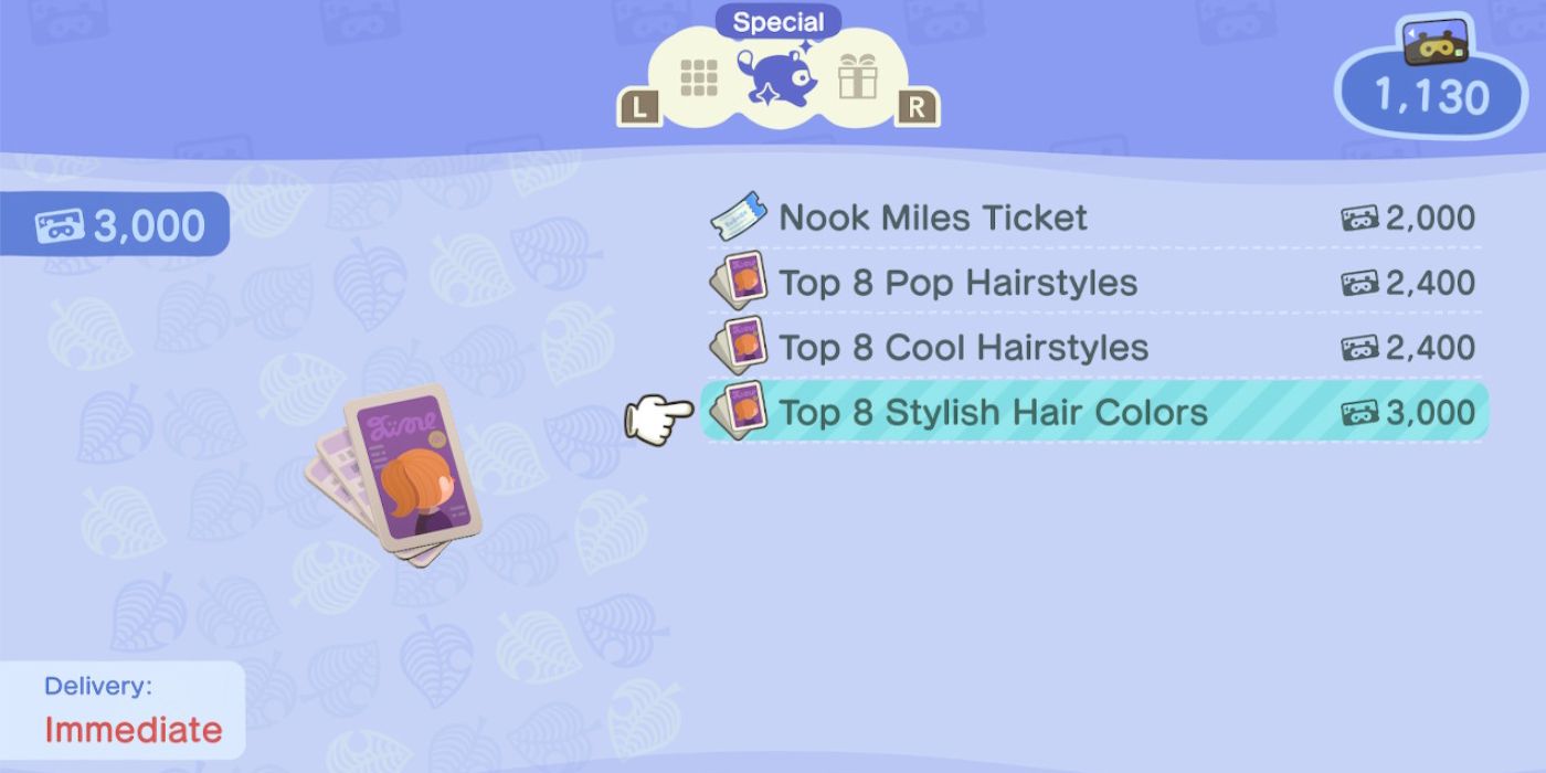 animal crossing new horizons purchase hairstyles