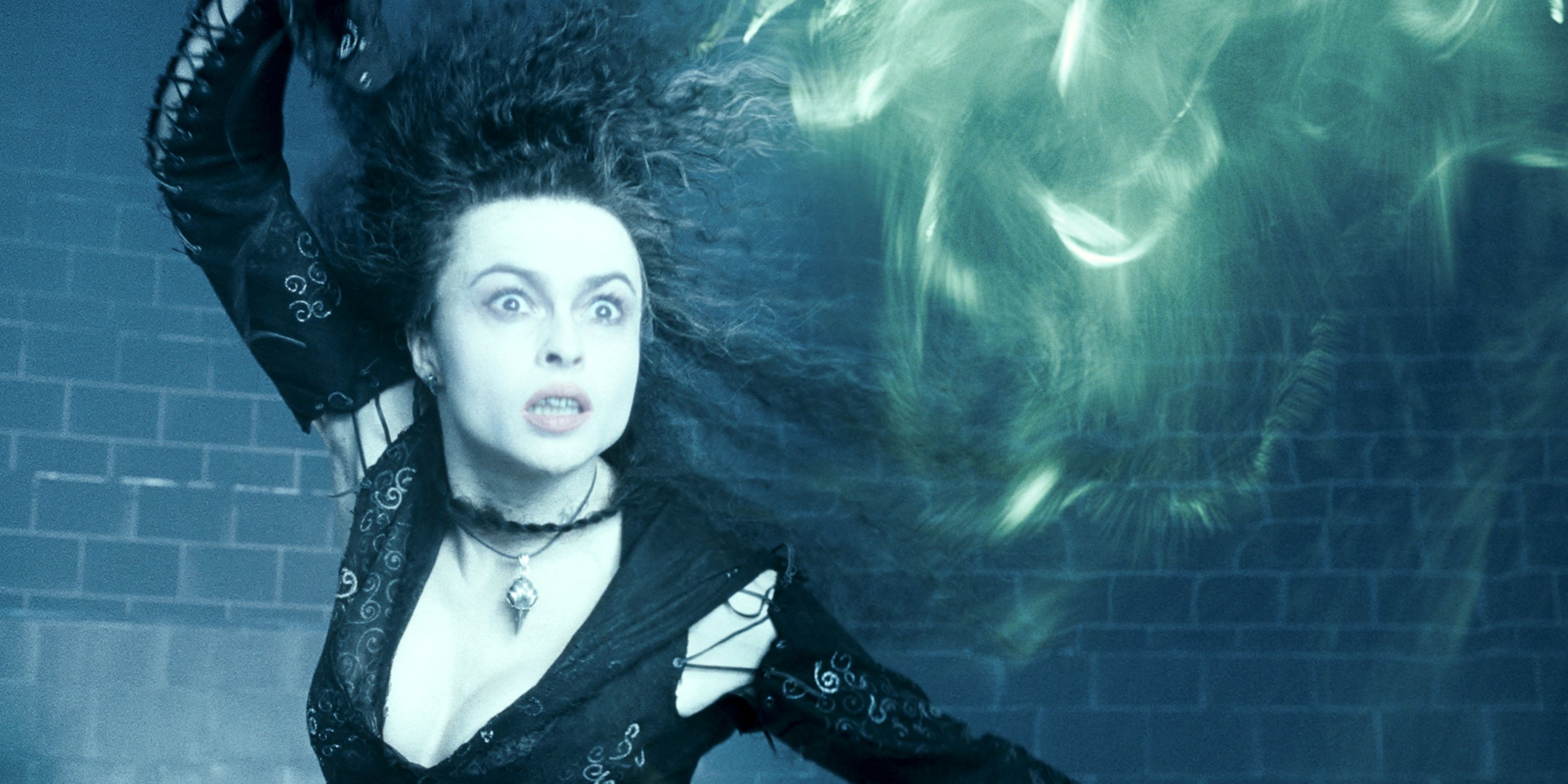 Bellatrix casts the killing curse
