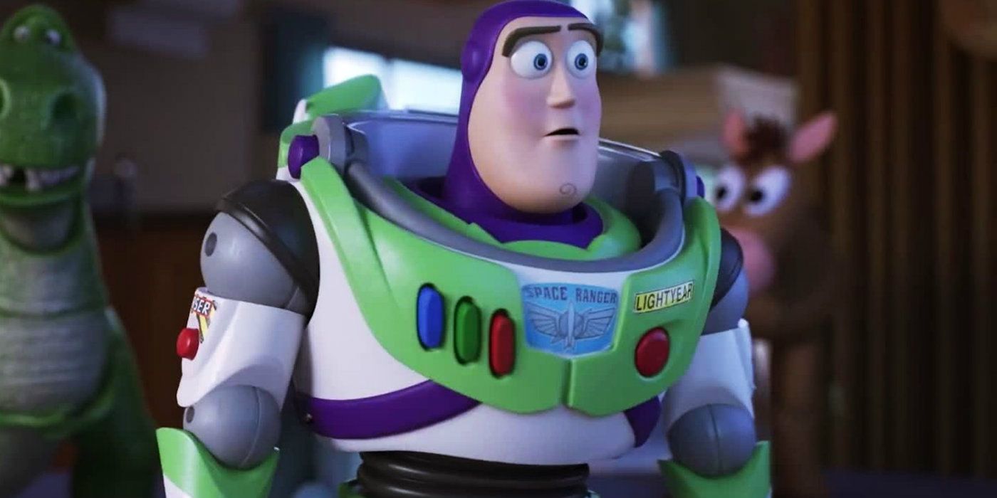 Buzz Lightyear with his helmet open