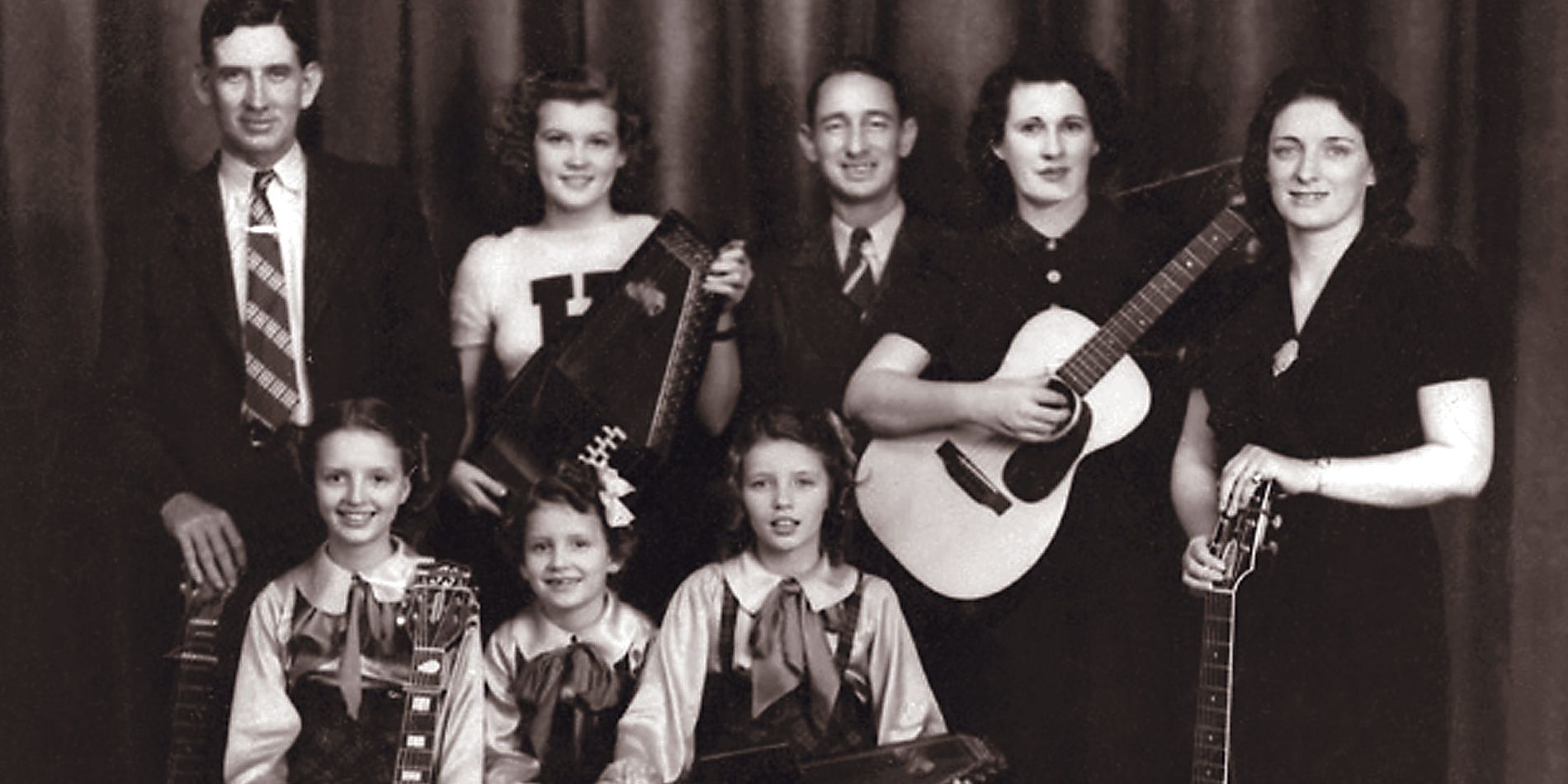 June Carter and her family in an old photograph