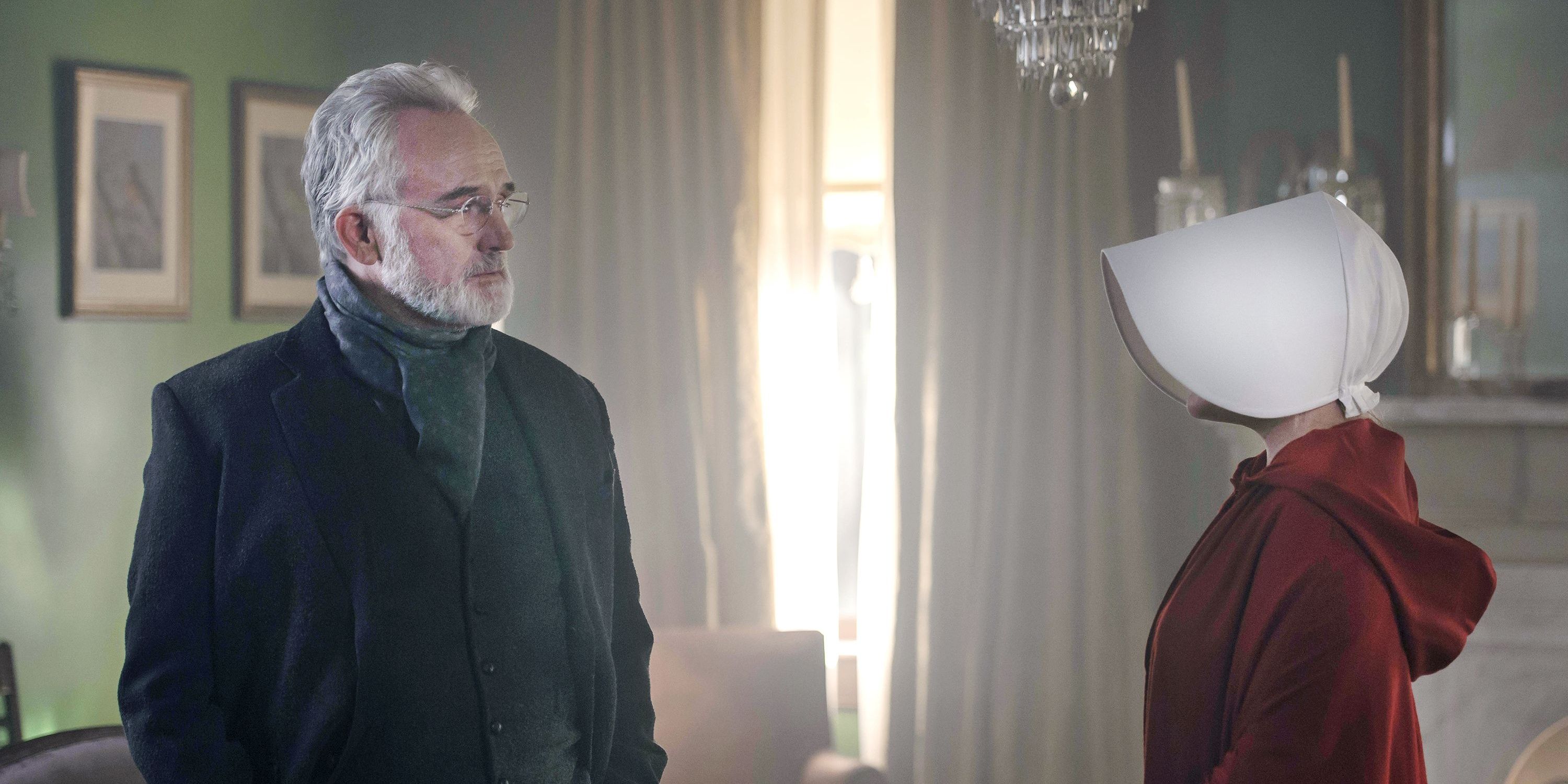 Commander Lawrence and June in The Handmaid's Tale