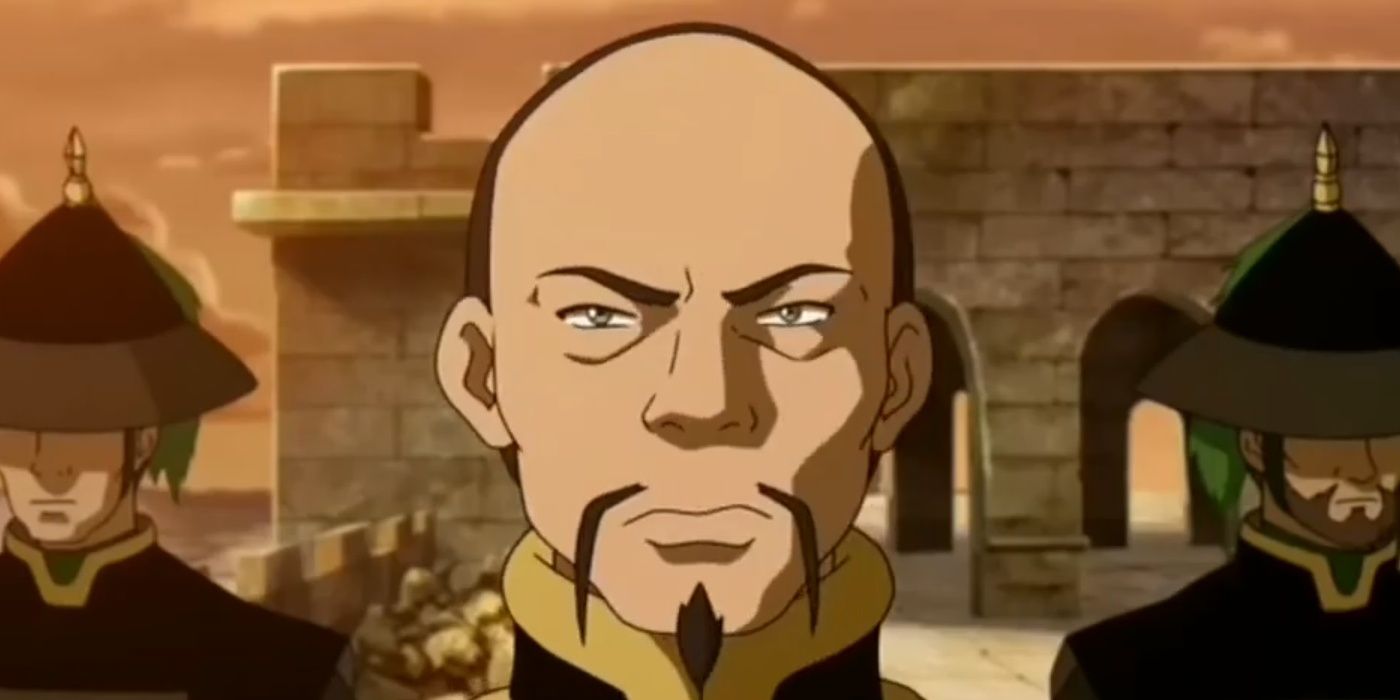 Long Feng looks at the camera in The Legend of Korra.