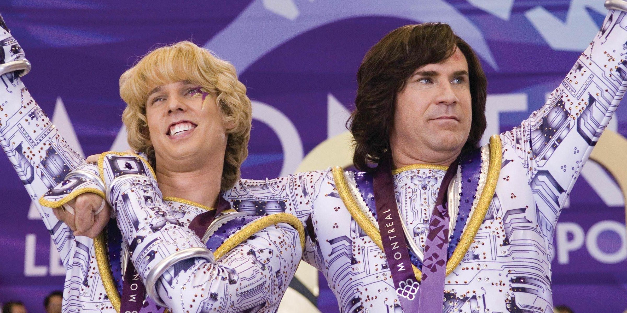 Will Ferrell and Jon Heder celebrate their victory in Blades of Glory