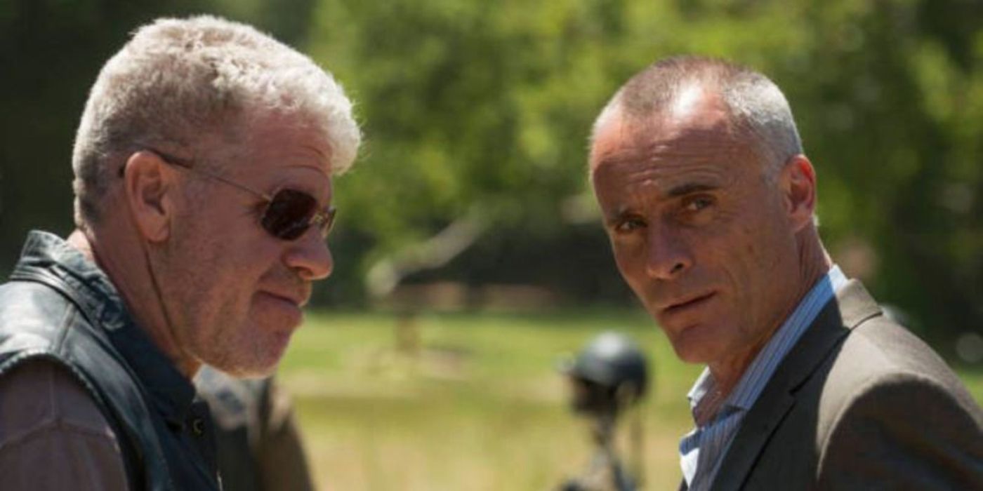 Clay Morrow and Galen O'Shay on Sons of Anarchy