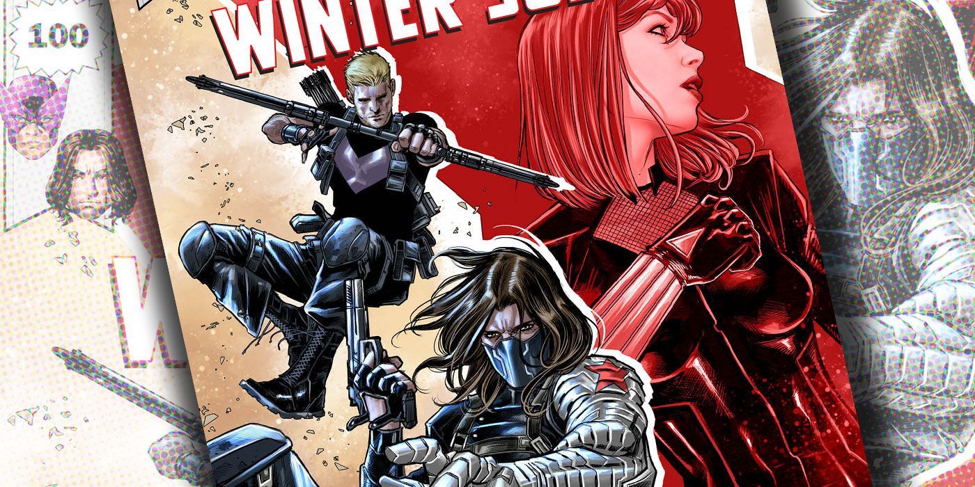Hawkeye with The Winter Soldier in a Marvel comics cover