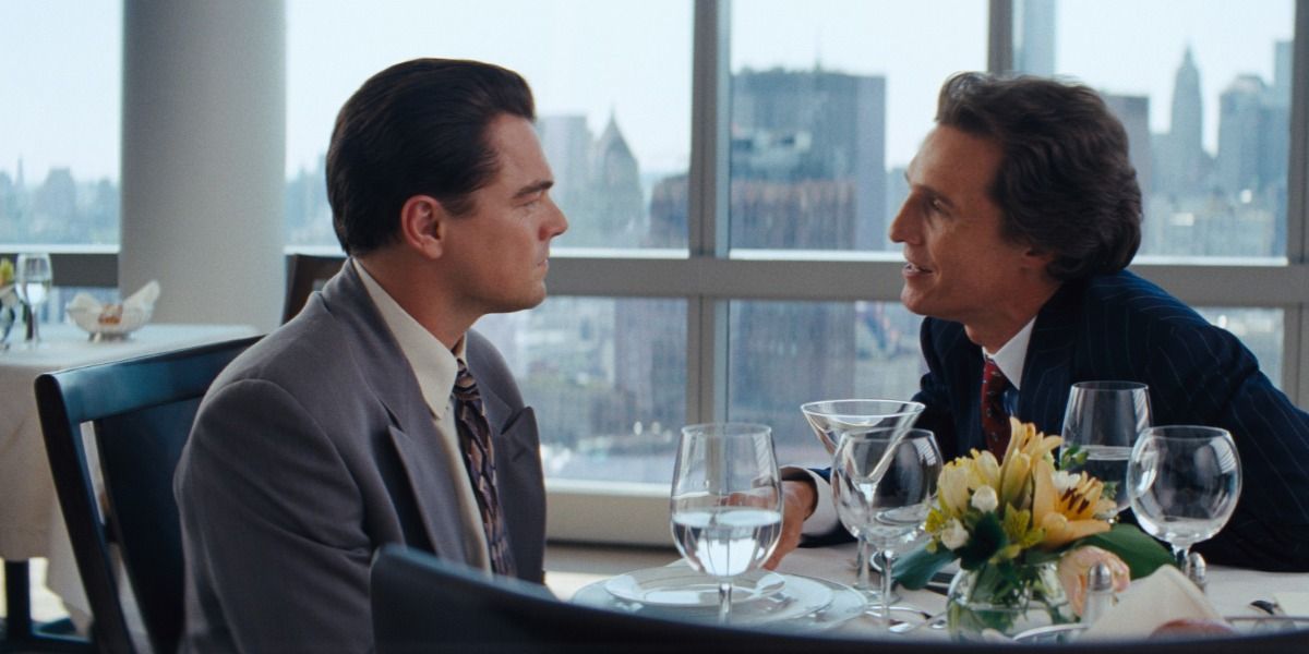 Mark Hanna has lunch with Jordan Belfort in The Wolf of Wall Street