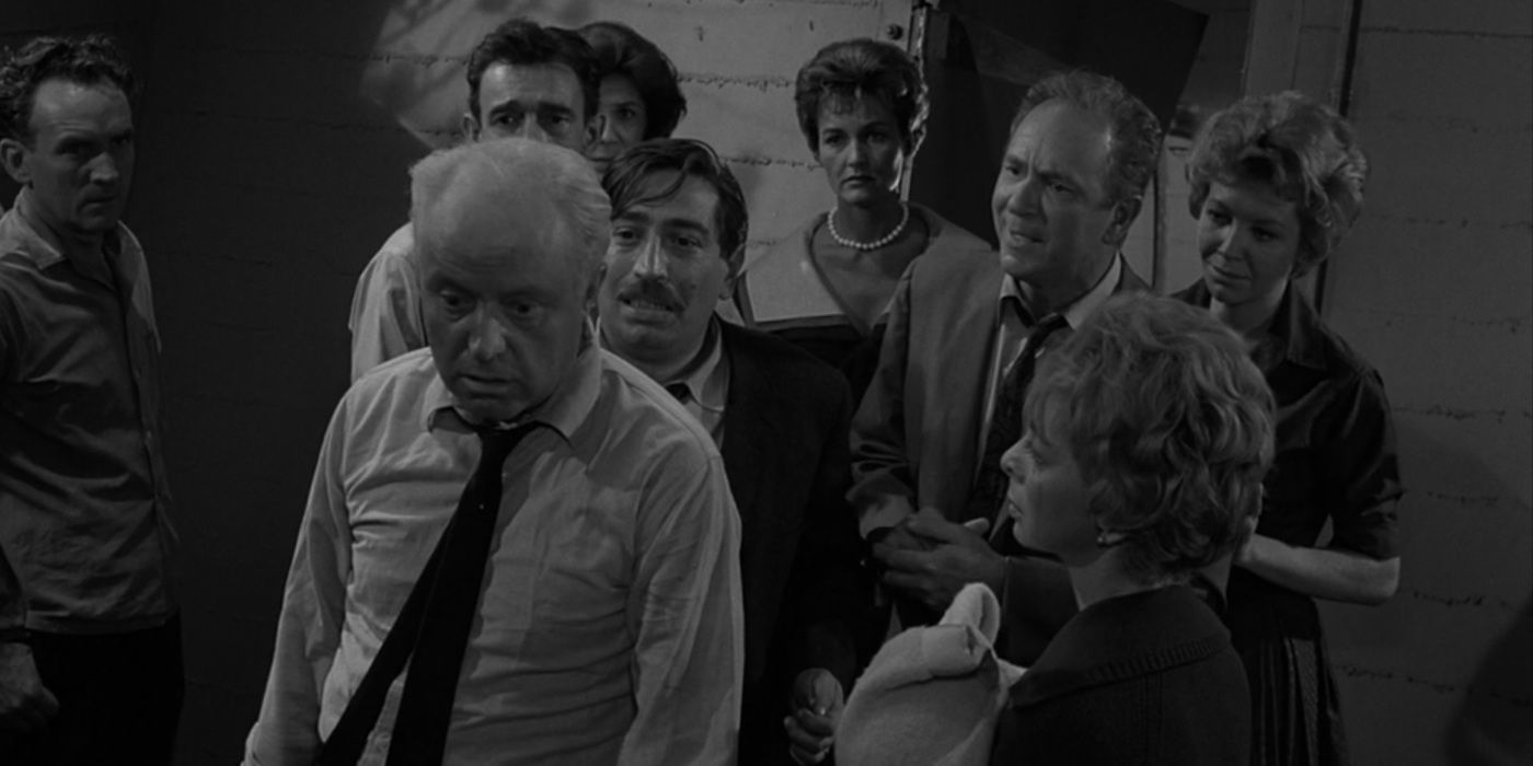 The characters in The Shelter on Twilight Zone.