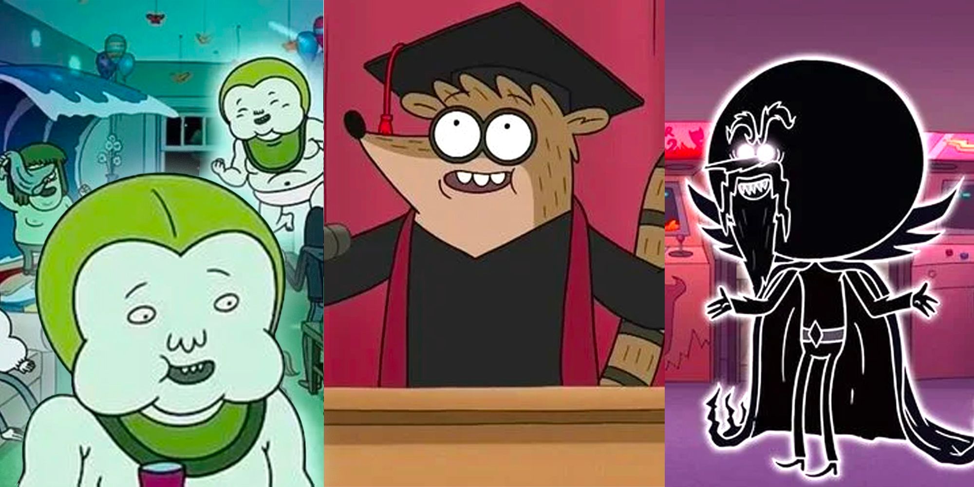 Cheer Up Pops party, Rigby at Graduation, Anti-Pops featured image for best episodes of Regular Show