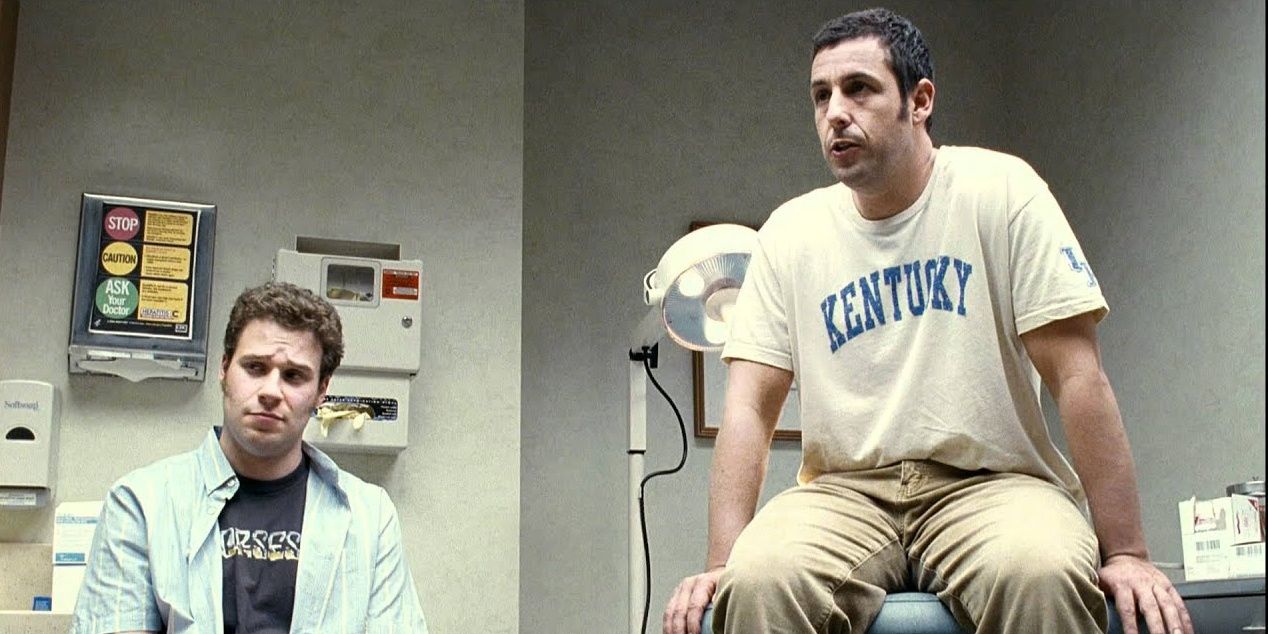 George and Ira sit in a hospital room in Funny People